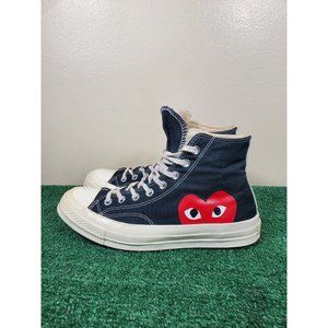 Converse Navy and Red High-Top Sneakers